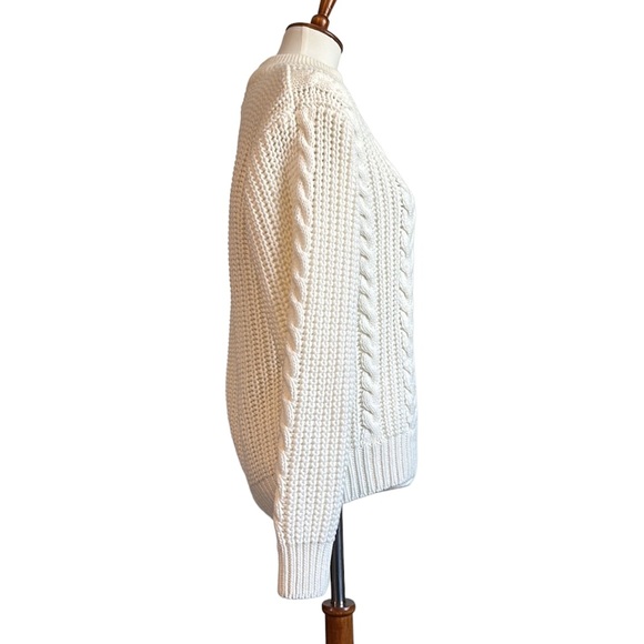 Vintage chunky cable mock neck sweater - Picture 2 of 5